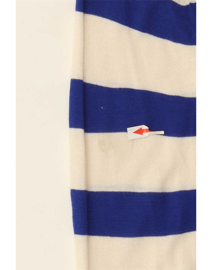 Top Zara da donna a maniche lunghe UK 14 medio a righe bianco sporco