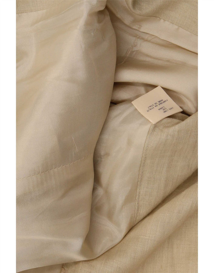 Giacca blazer vintage da uomo a 3 bottoni UK 38 Lino beige medio