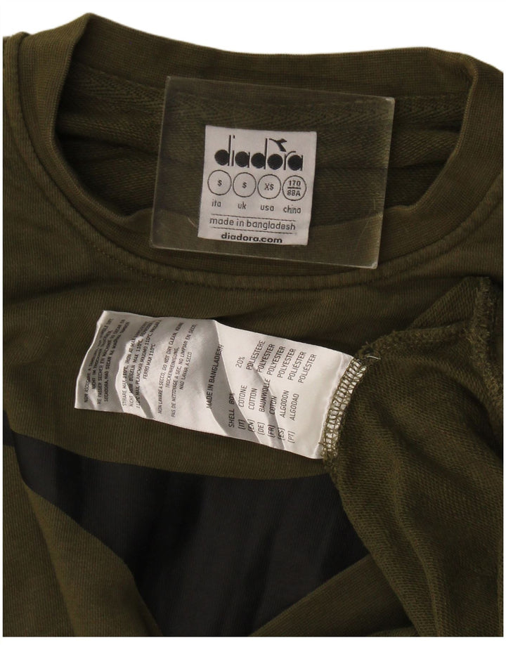 Felpa grafica da uomo Diadora Maglione piccolo in cotone kaki