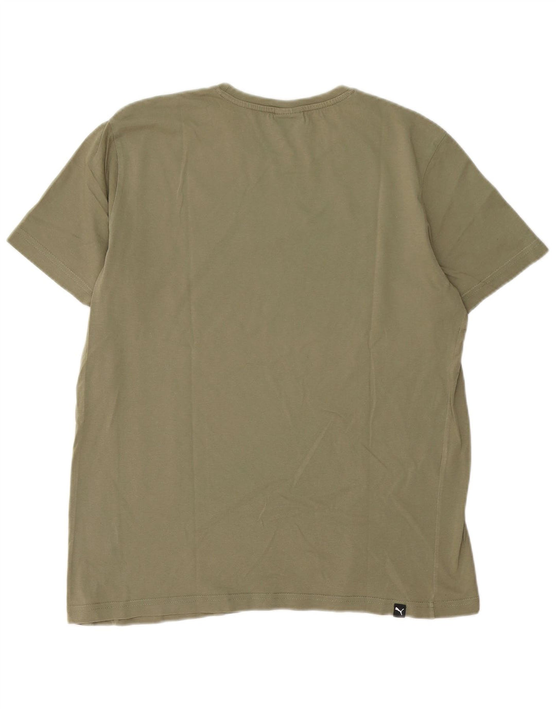 T-shirt grafica da uomo Puma Top in cotone kaki medio
