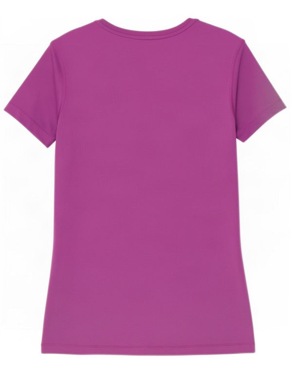 T-shirt grafica Nike Dri Fit da donna UK 12 Medium Purple Poliestere