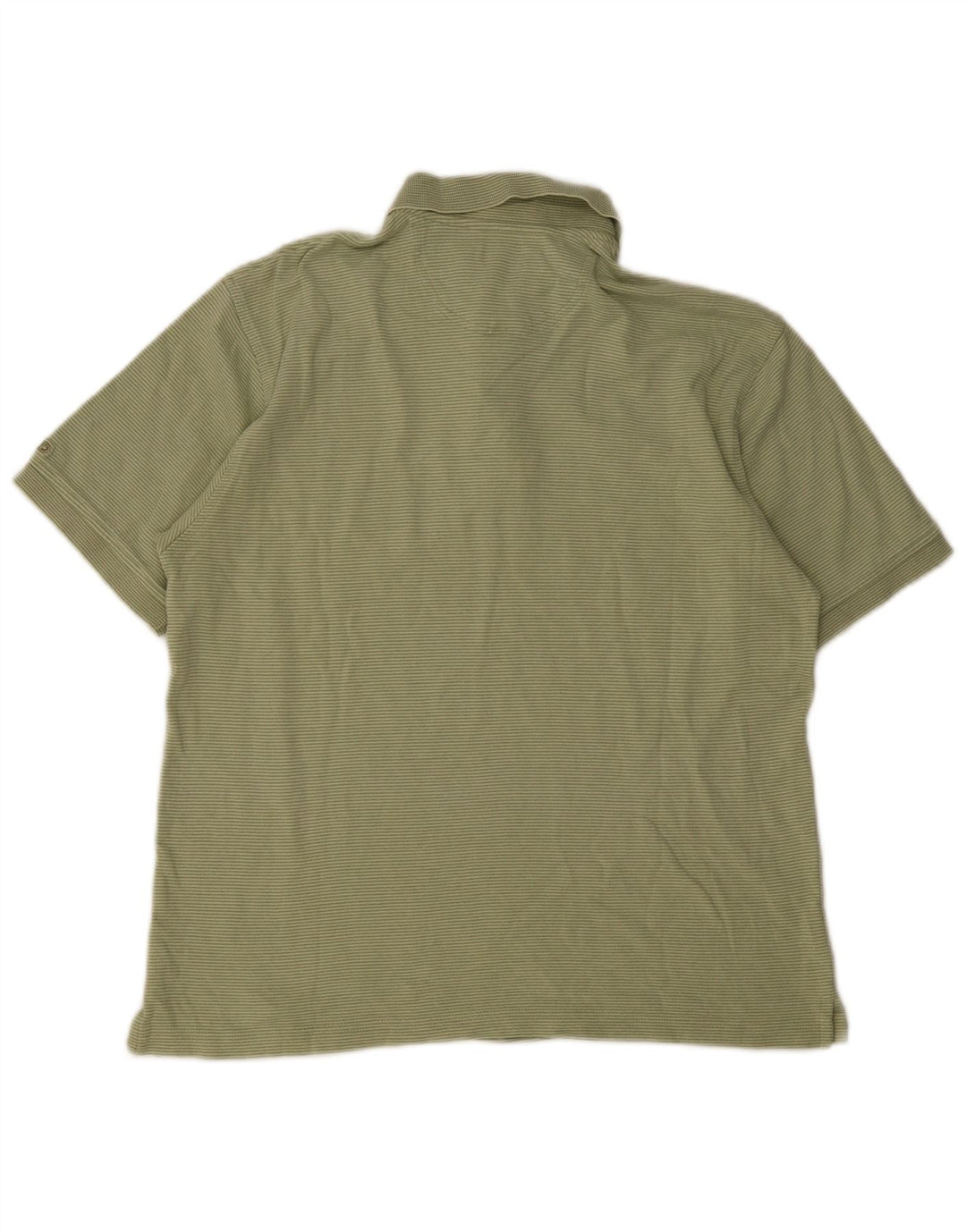 Polo da uomo Izod in cotone gessato verde medio