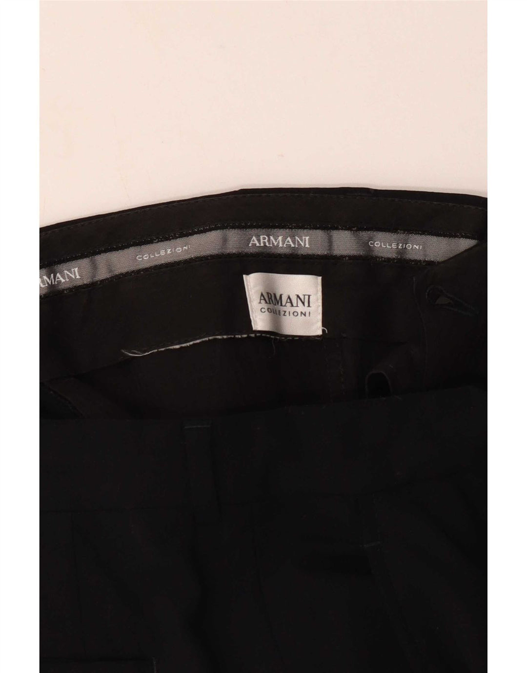 Pantaloni da abito dritti da uomo Armani W34 L36 neri