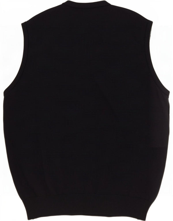 Marz Mens Vest Tank Top IT 50 Medium Navy Blue Virgin Wool