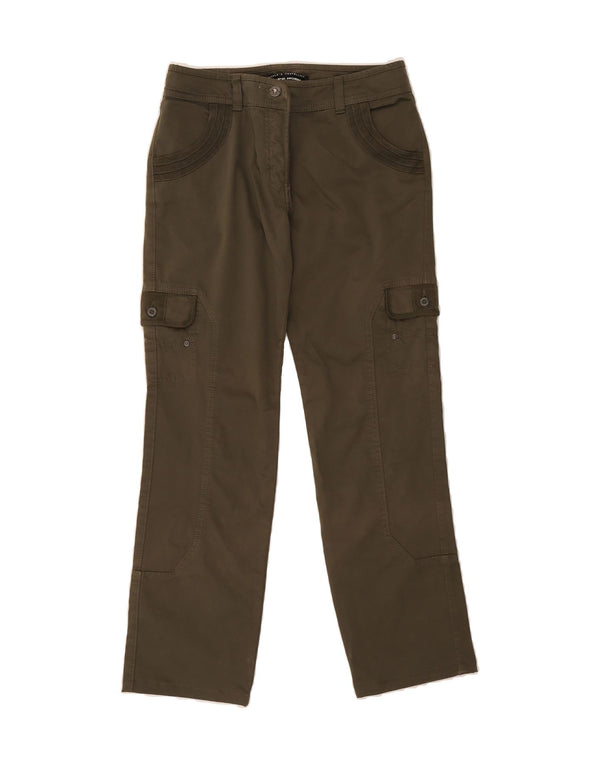 CAPE HORN Womens Straight Cargo Trousers IT 44 Medium W30 L30 Khaki Cotton