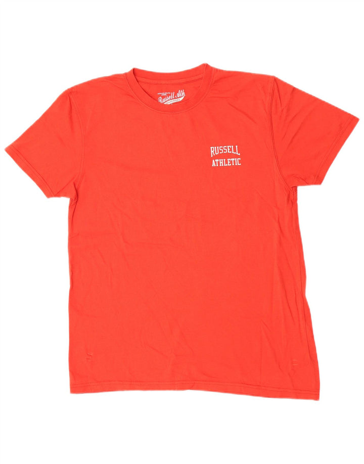 T-shirt grafica da uomo Russell Athletic Top piccola in cotone rosso