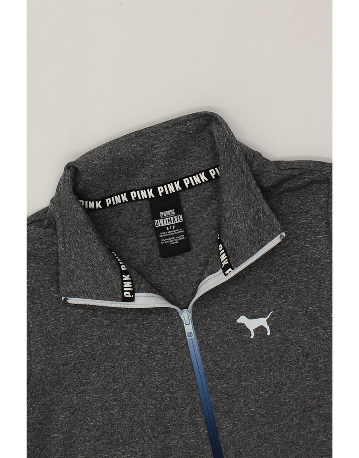 VICTORIA'S SECRET Womens Graphic Pullover Tracksuit Top UK 10 Small Grey Vintage Victoria's Secret and Second-Hand Victoria's Secret from Messina Hembry 