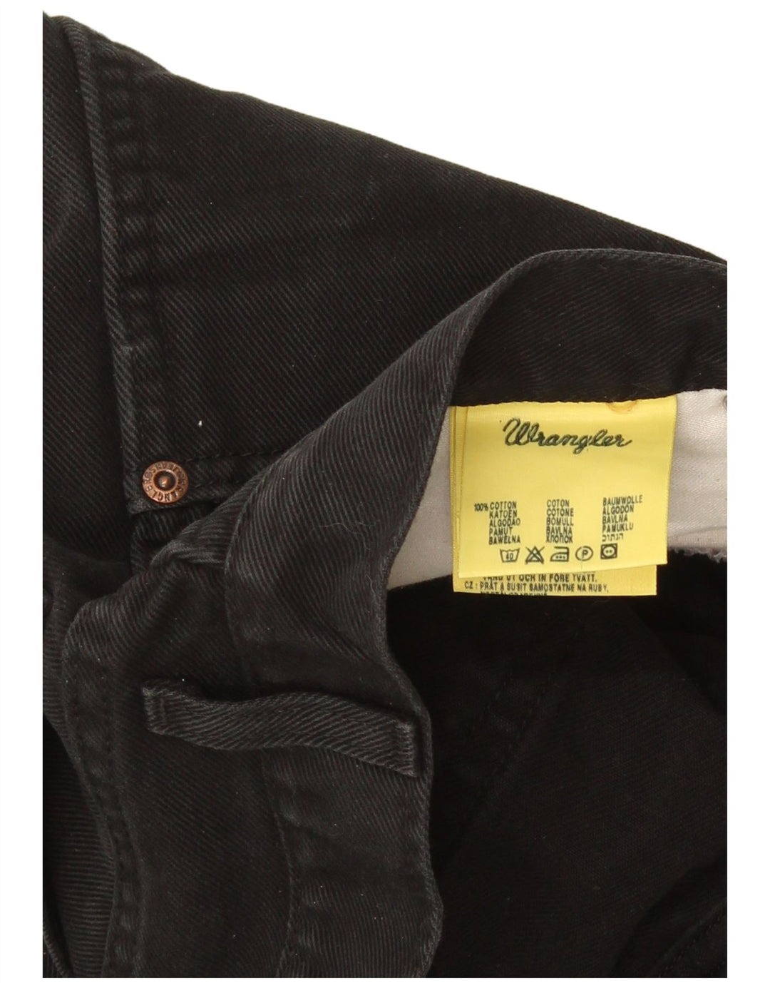 Jeans dritti da uomo Wrangler Texas W36 L32 cotone nero