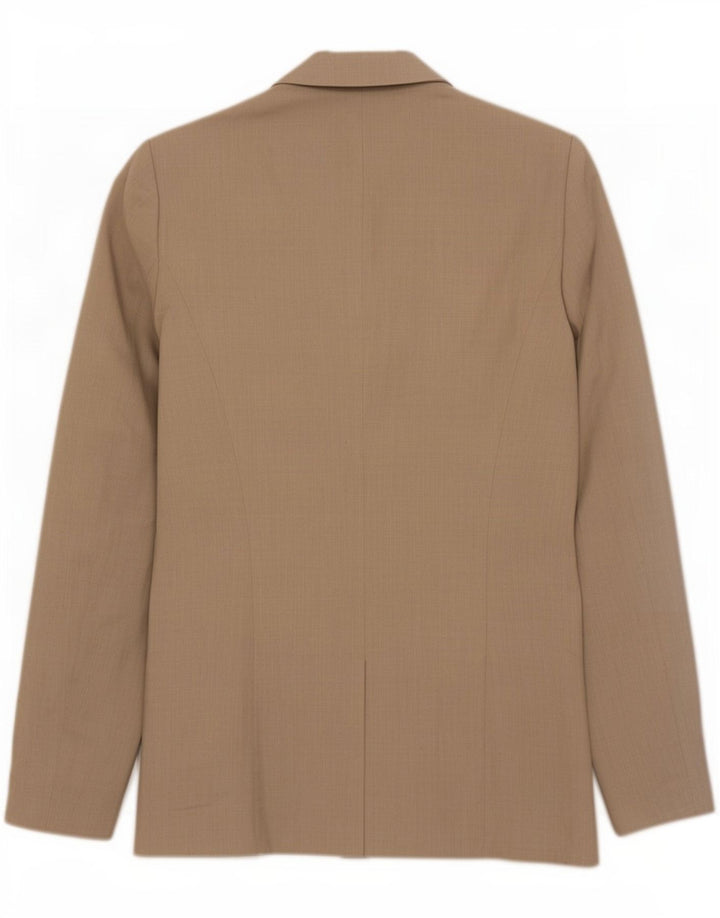 Giacca blazer a 1 bottone da donna Zara UK 10 piccola in cotone beige