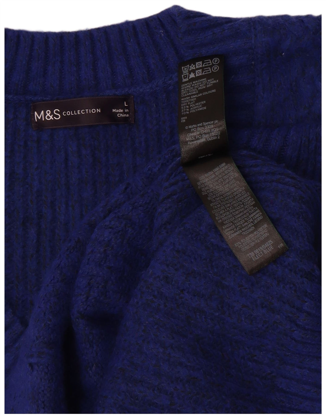 Canotta da donna Marks & Spencer UK 16 grande poliestere blu