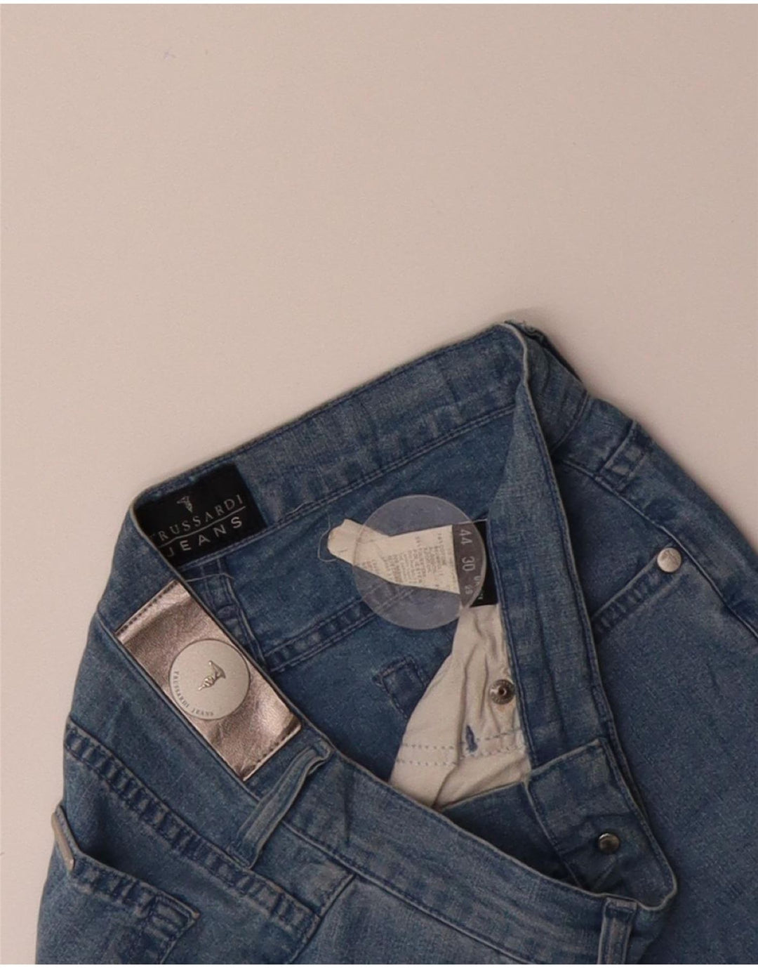 TRUSSARDI Womens Straight Jeans W28 L28 Blue Cotton