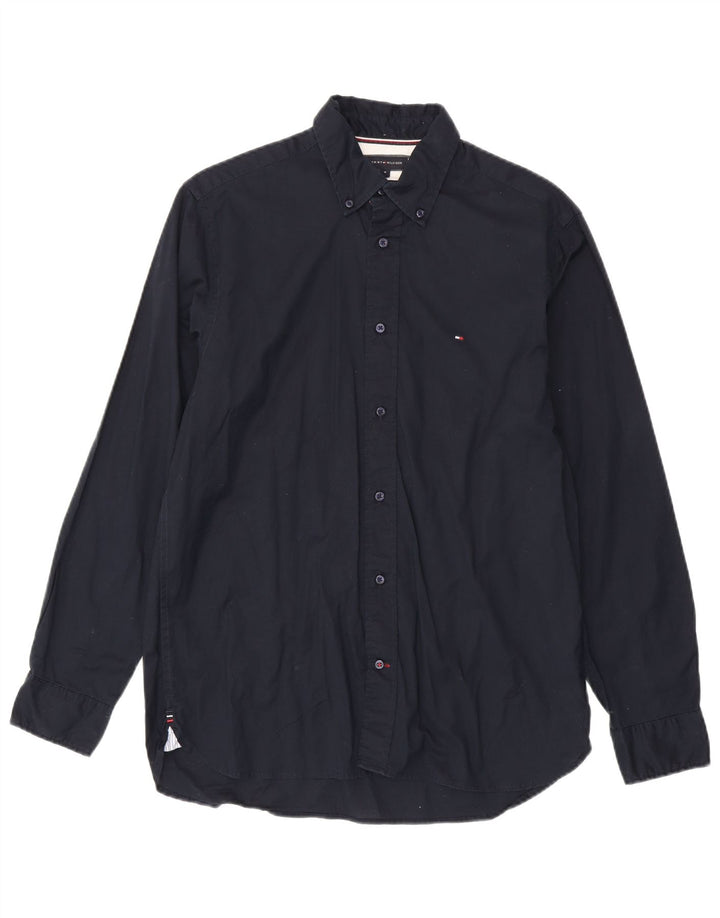 Camicia da uomo vestibilità regolare Tommy Hilfiger cotone medio blu navy