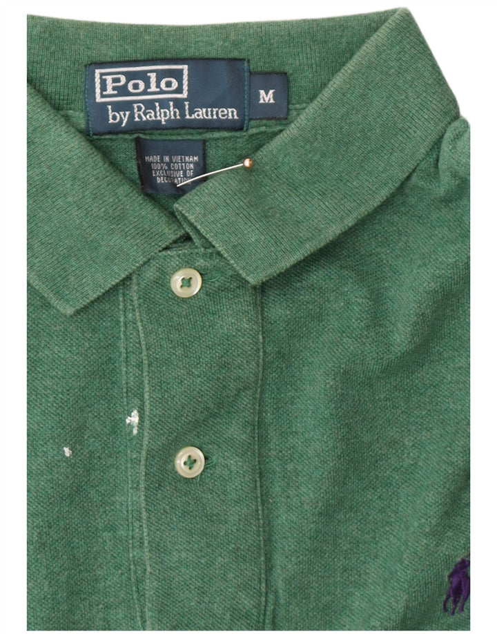 POLO RALPH LAUREN Polo da uomo a manica lunga in cotone verde medio