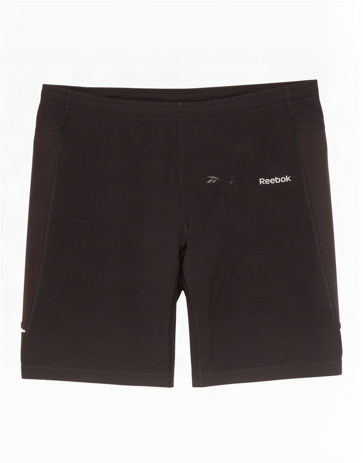 Pantaloncini sportivi Reebok da uomo grandi in poliestere nero