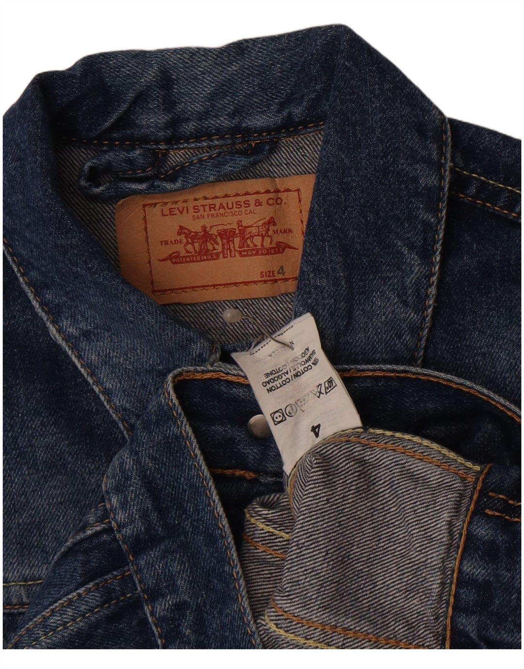 Giacca di jeans Levi's per ragazzi 3-4 anni in cotone blu