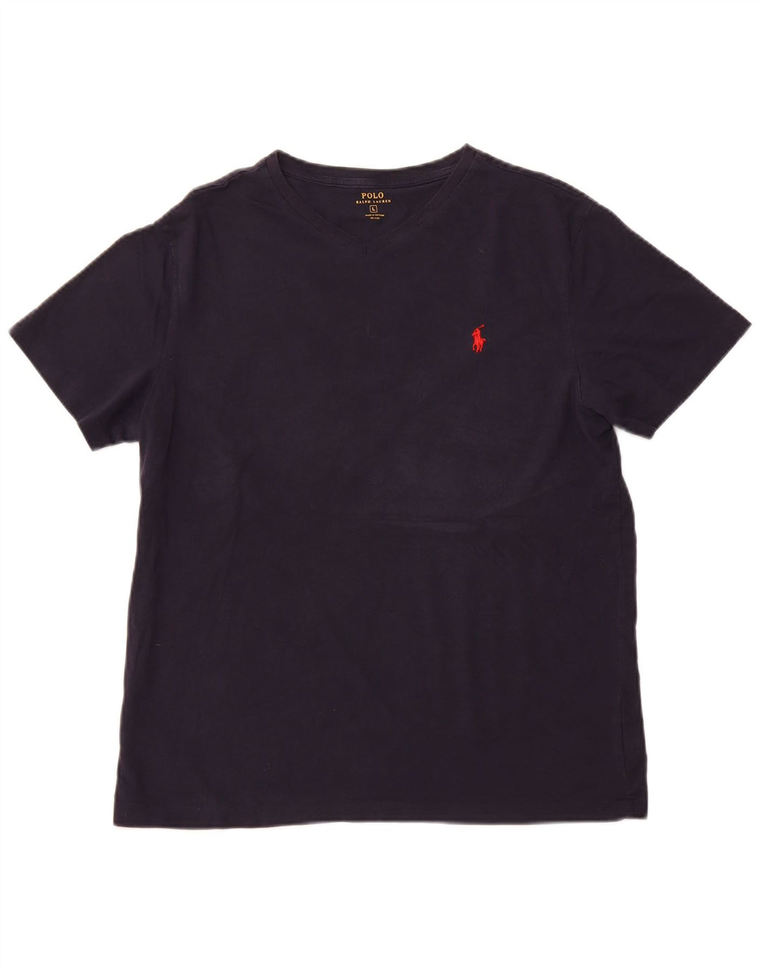 POLO RALPH LAUREN T-shirt da uomo Top Large in cotone blu navy