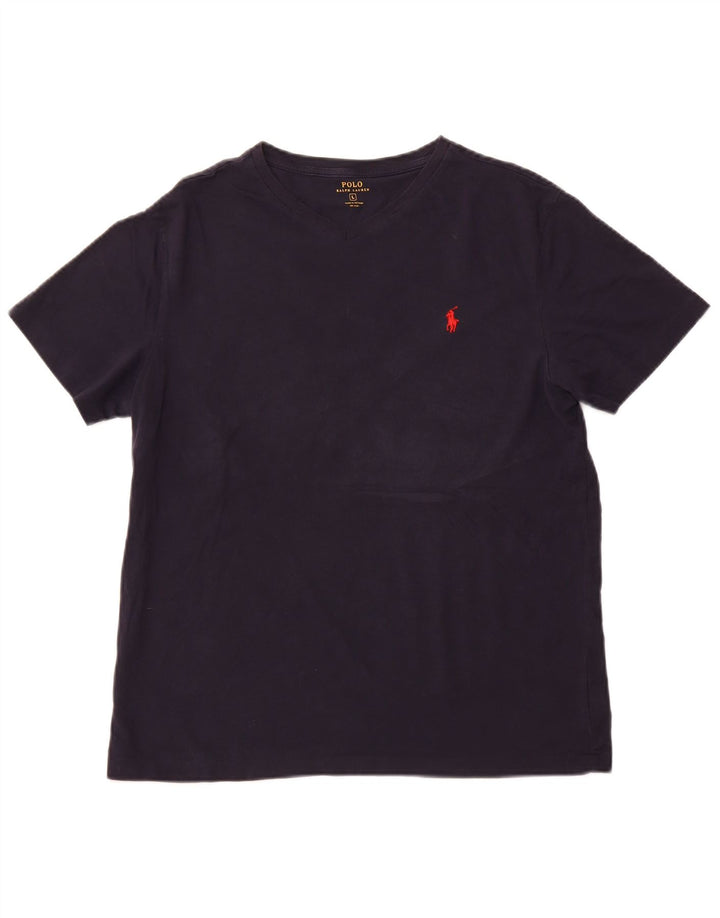 POLO RALPH LAUREN T-shirt da uomo Top Large in cotone blu navy