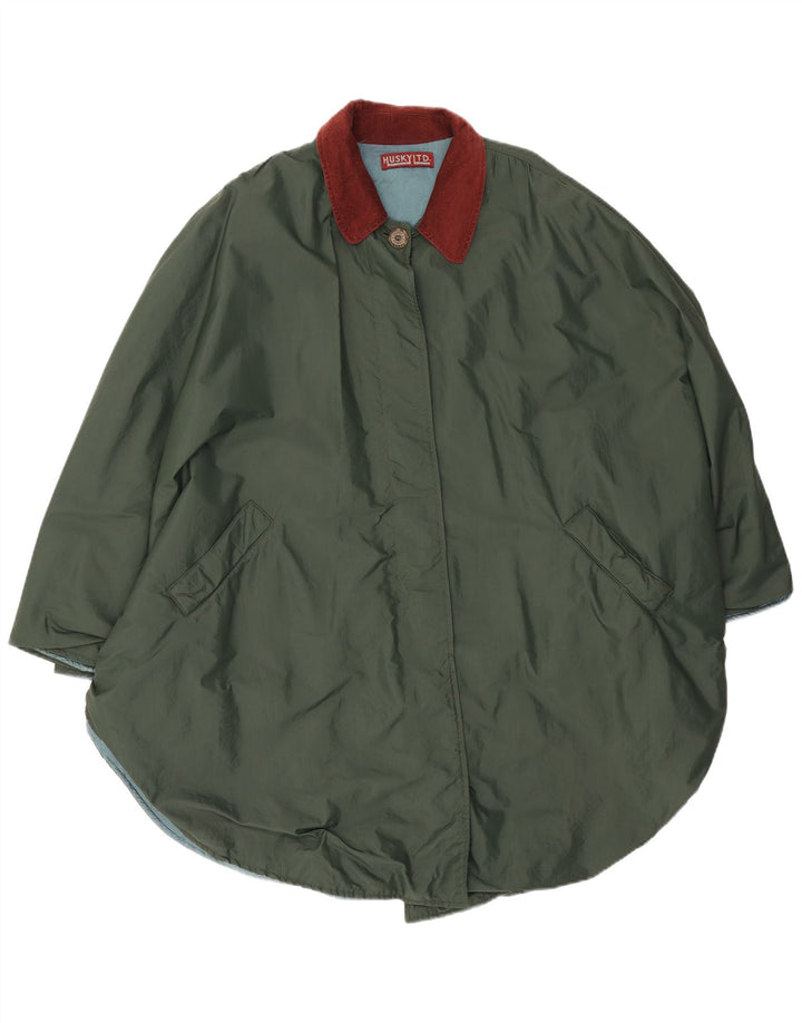 Cappotto poncho oversize da donna Husky taglia unica verde