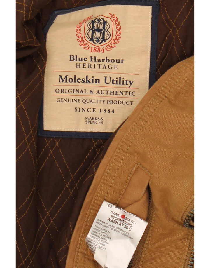 Giacca da uomo Marks & Spencer Blue Harbour Utility UK 40 Large in cotone marrone