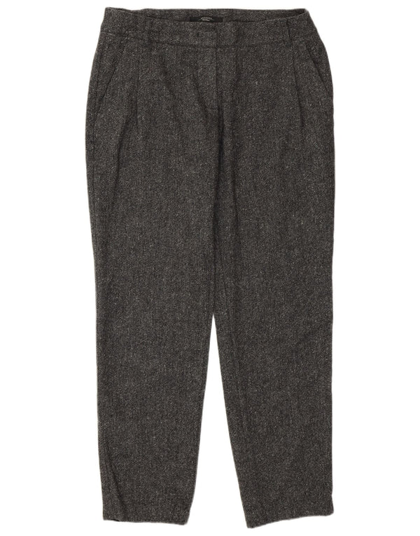 Pantaloni casual da fine settimana da donna Max Mara UK 10 Small W30 L28 Grigio chiazzato