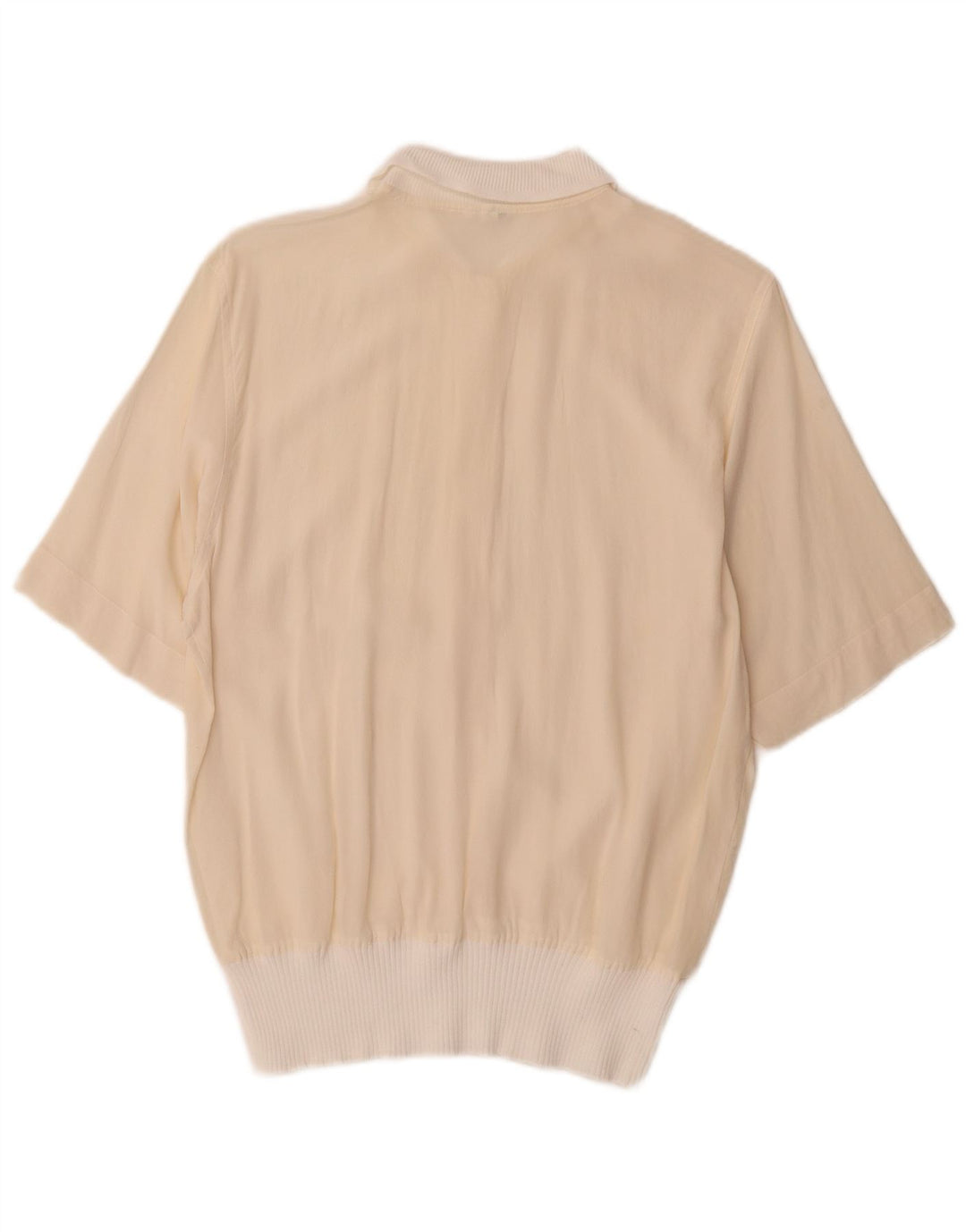 Camicia pullover vintage da donna IT 44 color block bianco sporco medio
