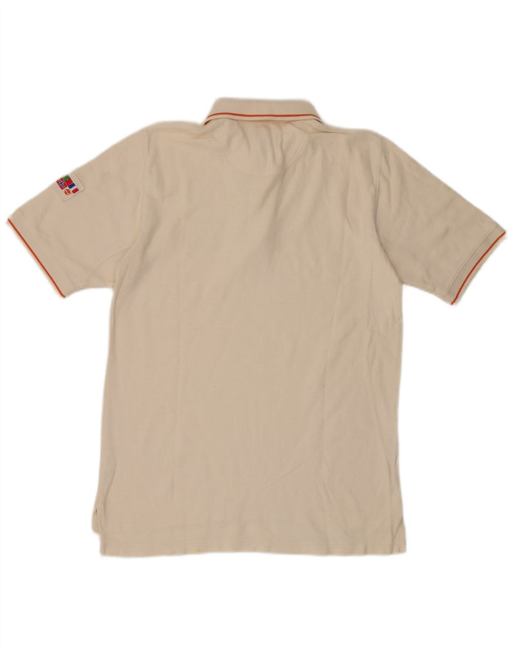 Polo da uomo Timberland piccola in cotone a righe beige
