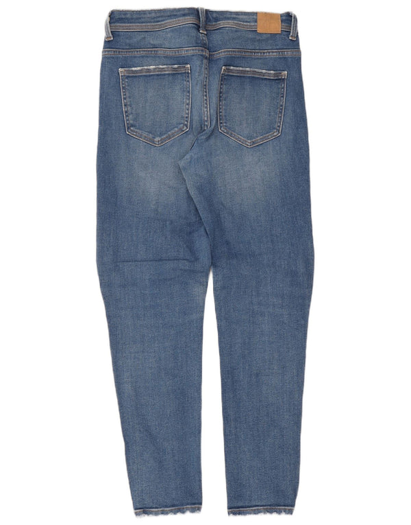 Jeans slim da donna Zara EU 38 Small W28 L27 Blu