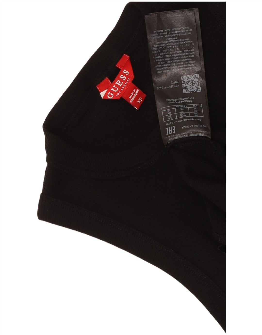 GUESS Womens Graphic Bodysuit UK 4 XS  Black Cotton