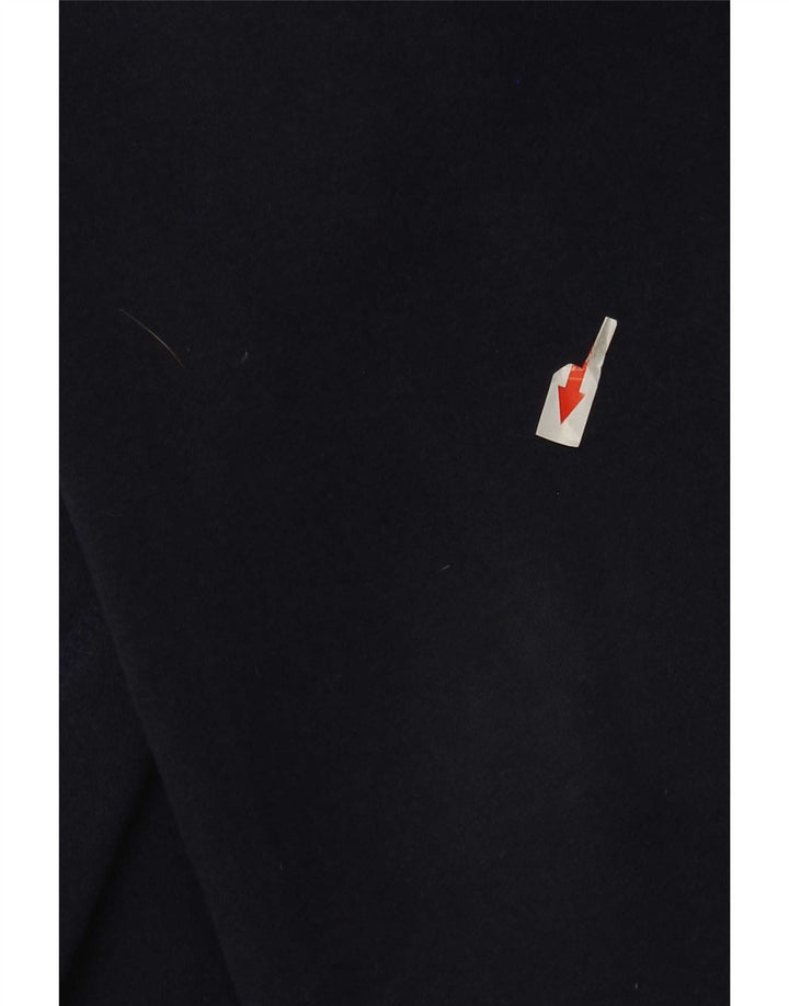 Felpa Zara da uomo con collo con zip, maglione medio, blu navy in poliestere