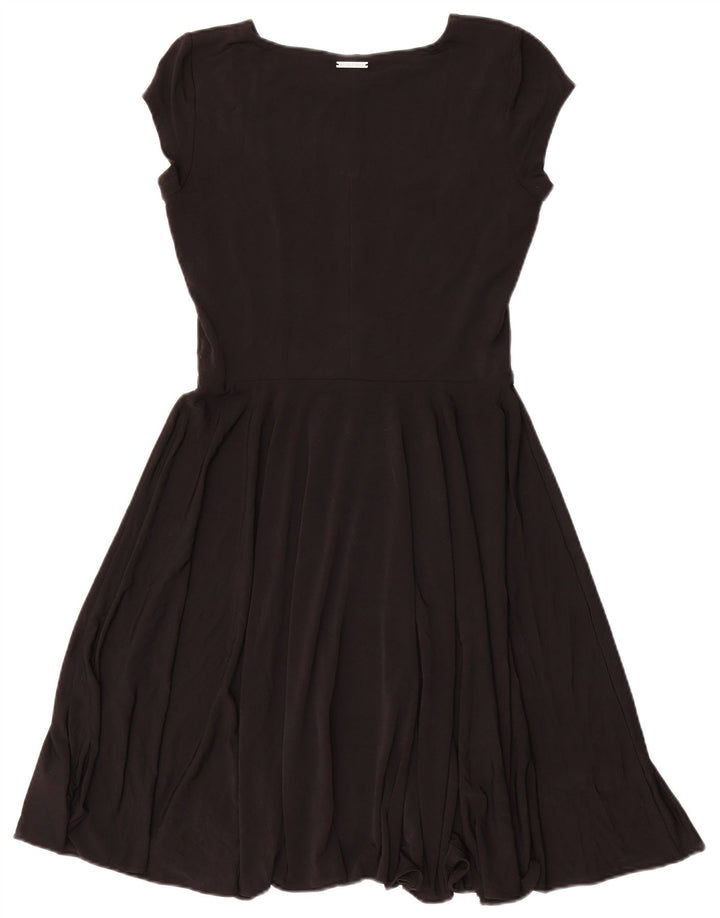 Abito a trapezio da donna Michael Kors UK 10 piccolo poliestere nero
