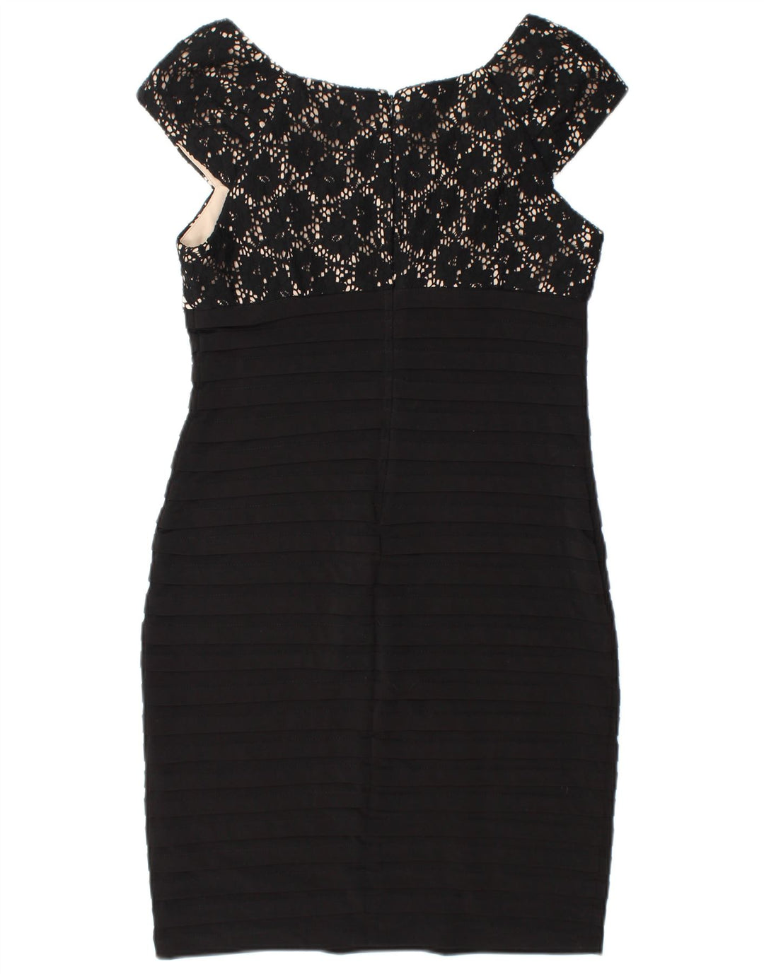 WALLIS Abito aderente senza maniche da donna UK 12 Poliestere nero medio