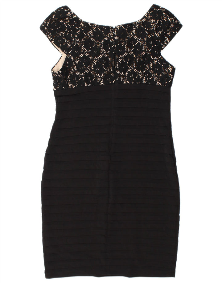 WALLIS Abito aderente senza maniche da donna UK 12 Poliestere nero medio