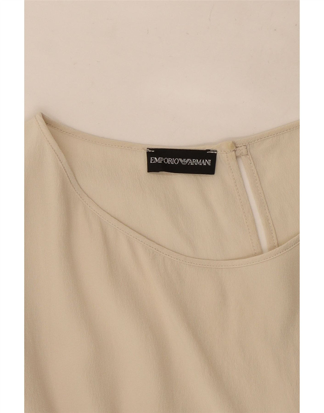 Camicetta da donna Emporio Armani Top UK 14 grande bianco sporco