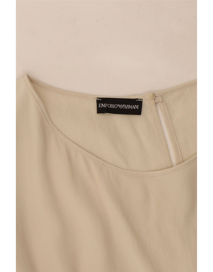Camicetta da donna Emporio Armani Top UK 14 grande bianco sporco