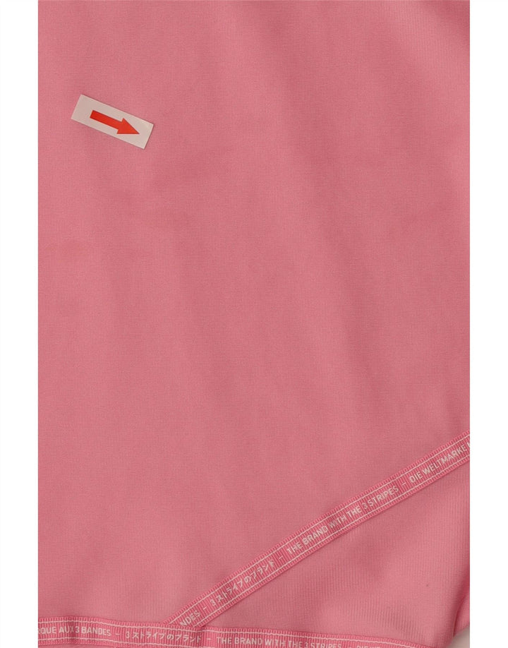 Giacca da ginnastica grafica per ragazze Adidas 11-12 anni in poliestere rosa
