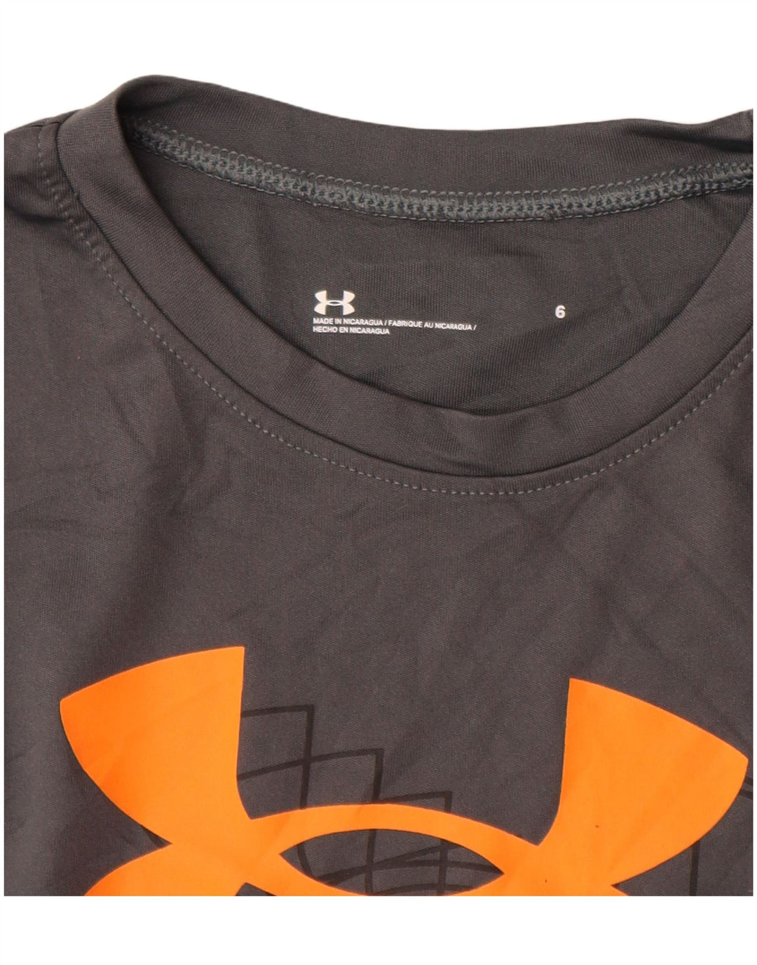 Maglietta grafica per ragazzi UNDER ARMOUR Top 5-6 anni in poliestere grigio