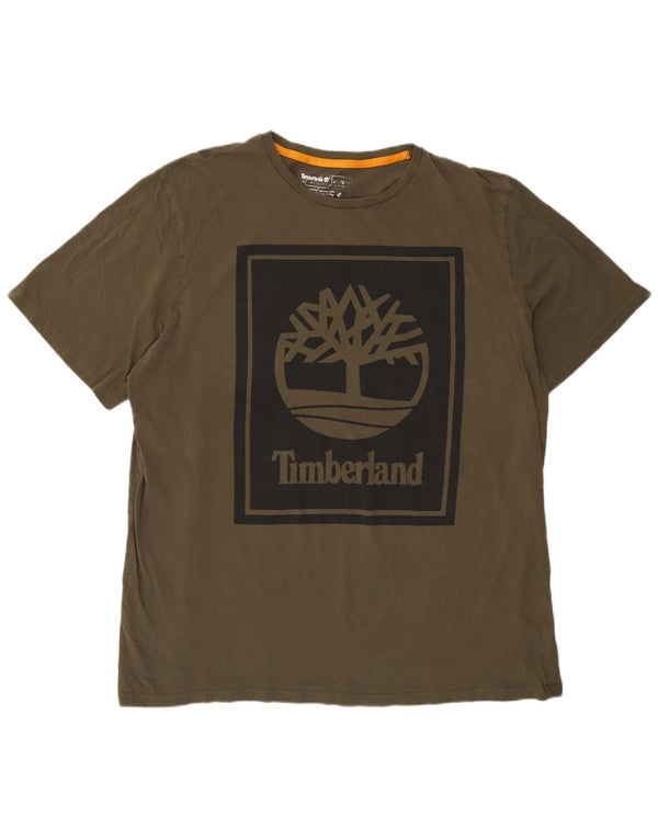 T-shirt grafica da uomo con vestibilità regolare Timberland Top 3XL Cachi