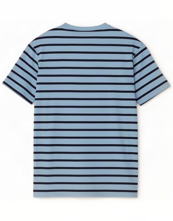 T-shirt da uomo Penguin Top in cotone a righe blu medio