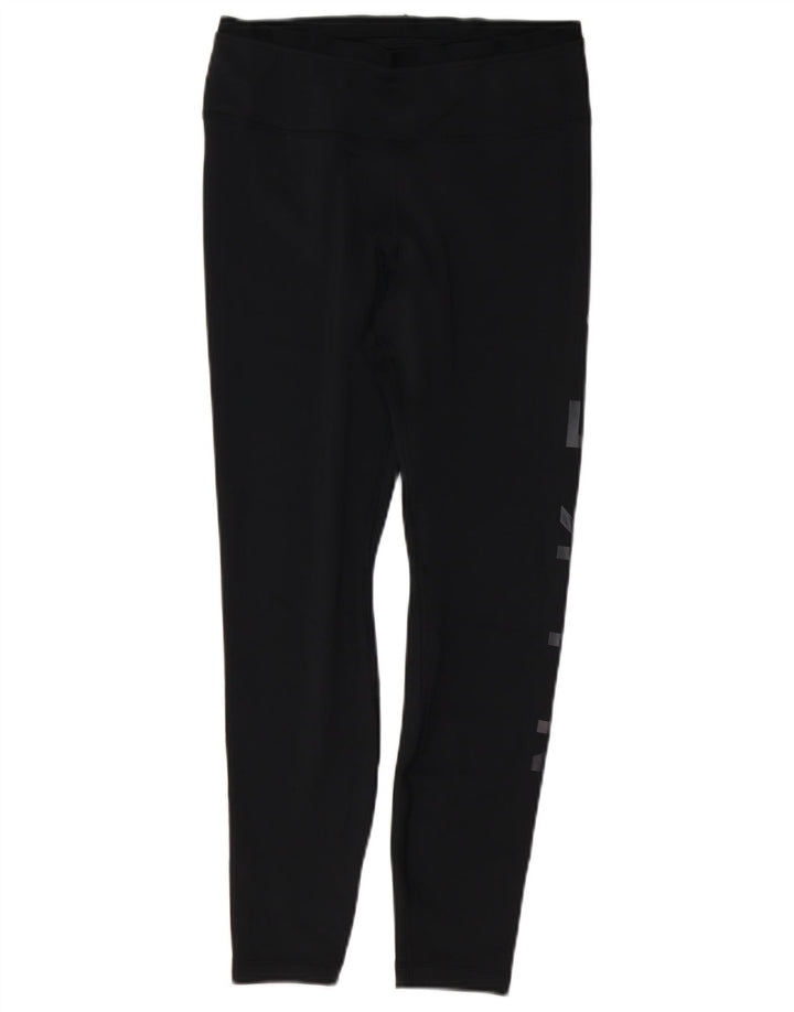 Leggings grafici NIKE Dri Fit da donna UK 12 medio nero poliestere