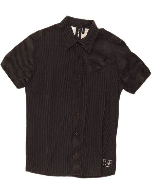 Camicia a maniche corte da uomo BILLABONG piccola in cotone gessato nero