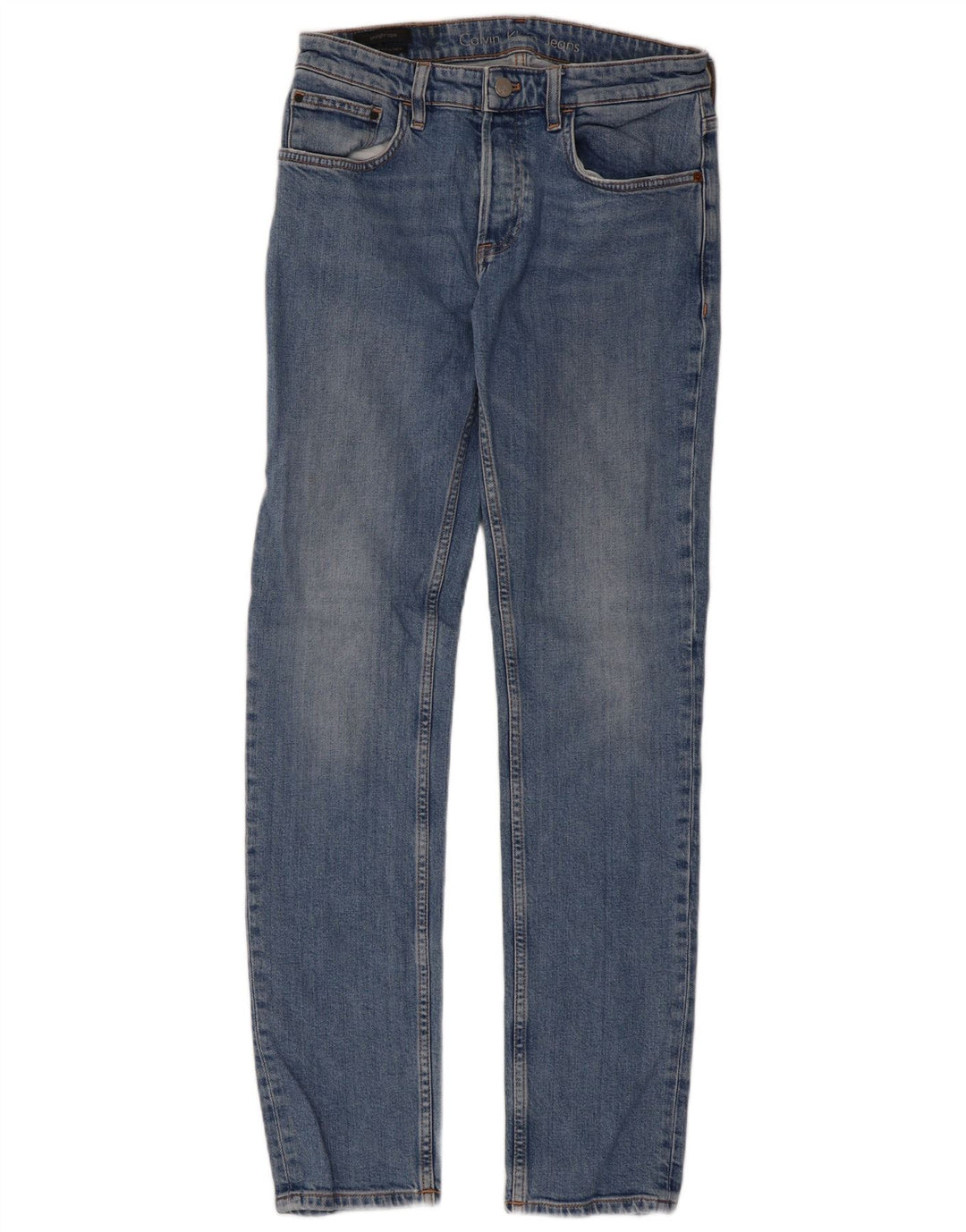 Jeans slim da uomo Calvin Klein W30 L32 cotone blu