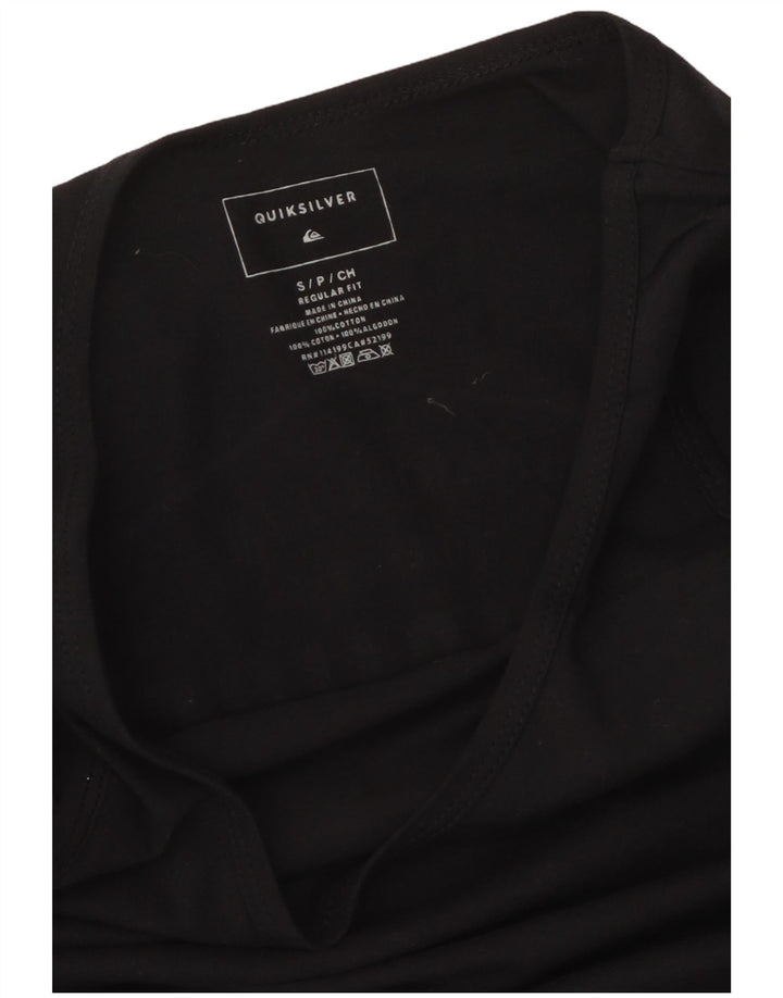 Canotta grafica da uomo Quiksilver piccola in cotone nero