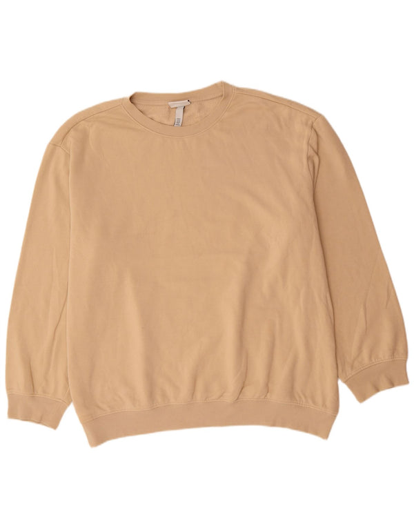 Felpa da uomo H&M dalla vestibilità rilassata, XL, cotone beige