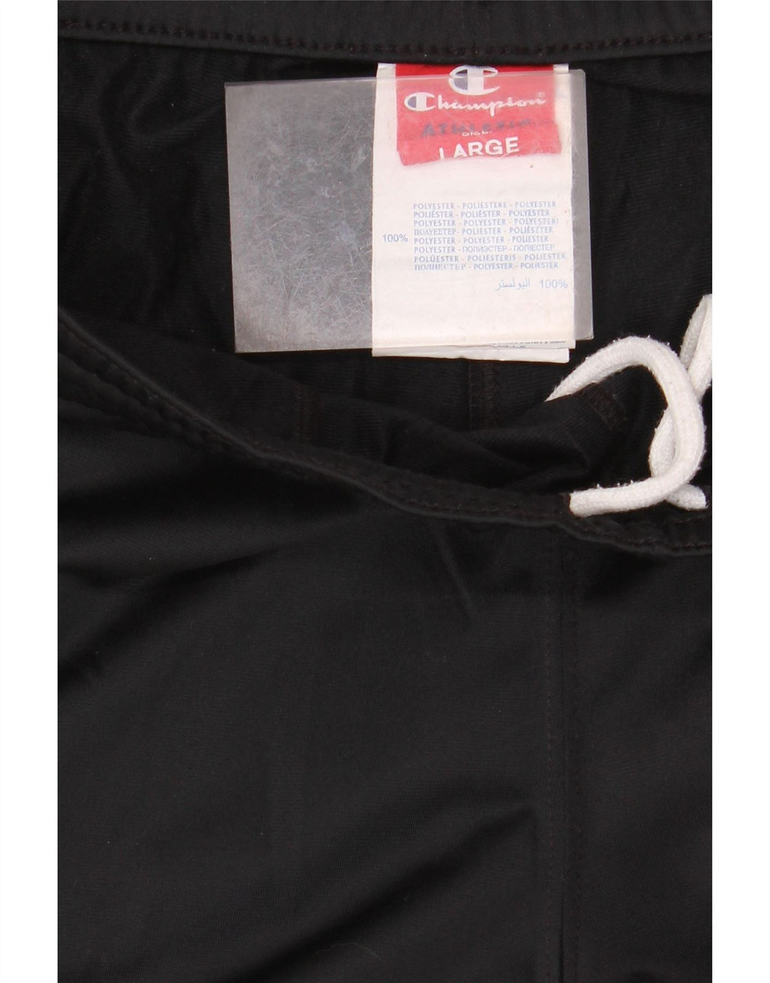 Pantaloni da tuta da uomo CHAMPION grandi in poliestere nero