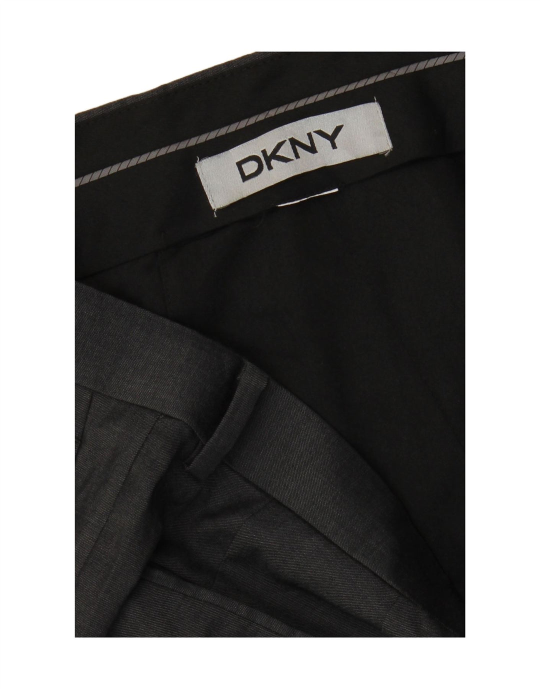 Pantaloni da abito dritti da uomo DKNY W34 L30 grigi