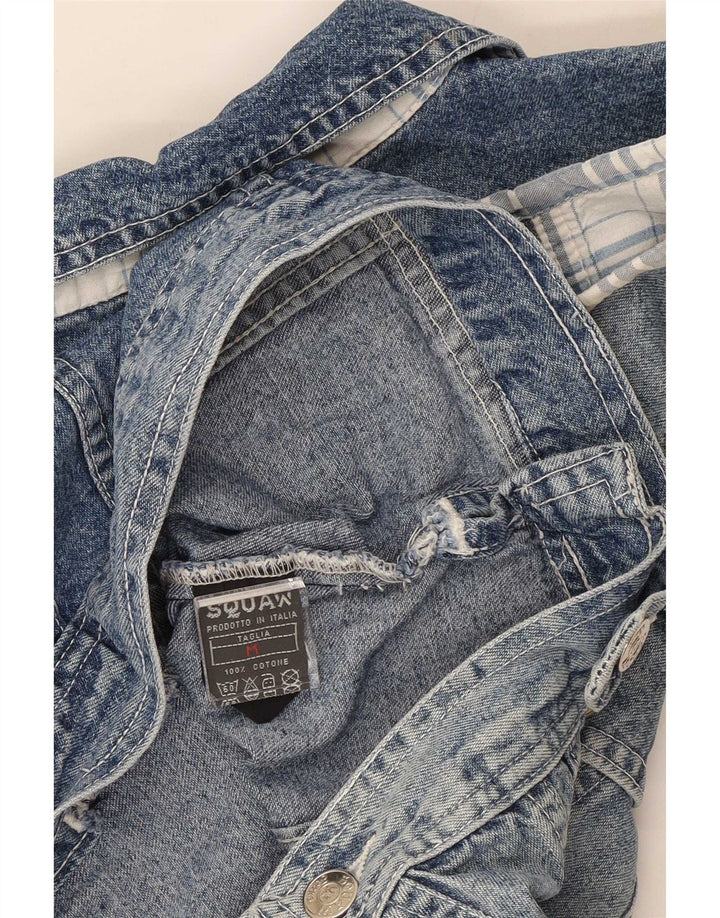 Gilet in denim corto da donna Squaw UK 12 Cotone blu medio