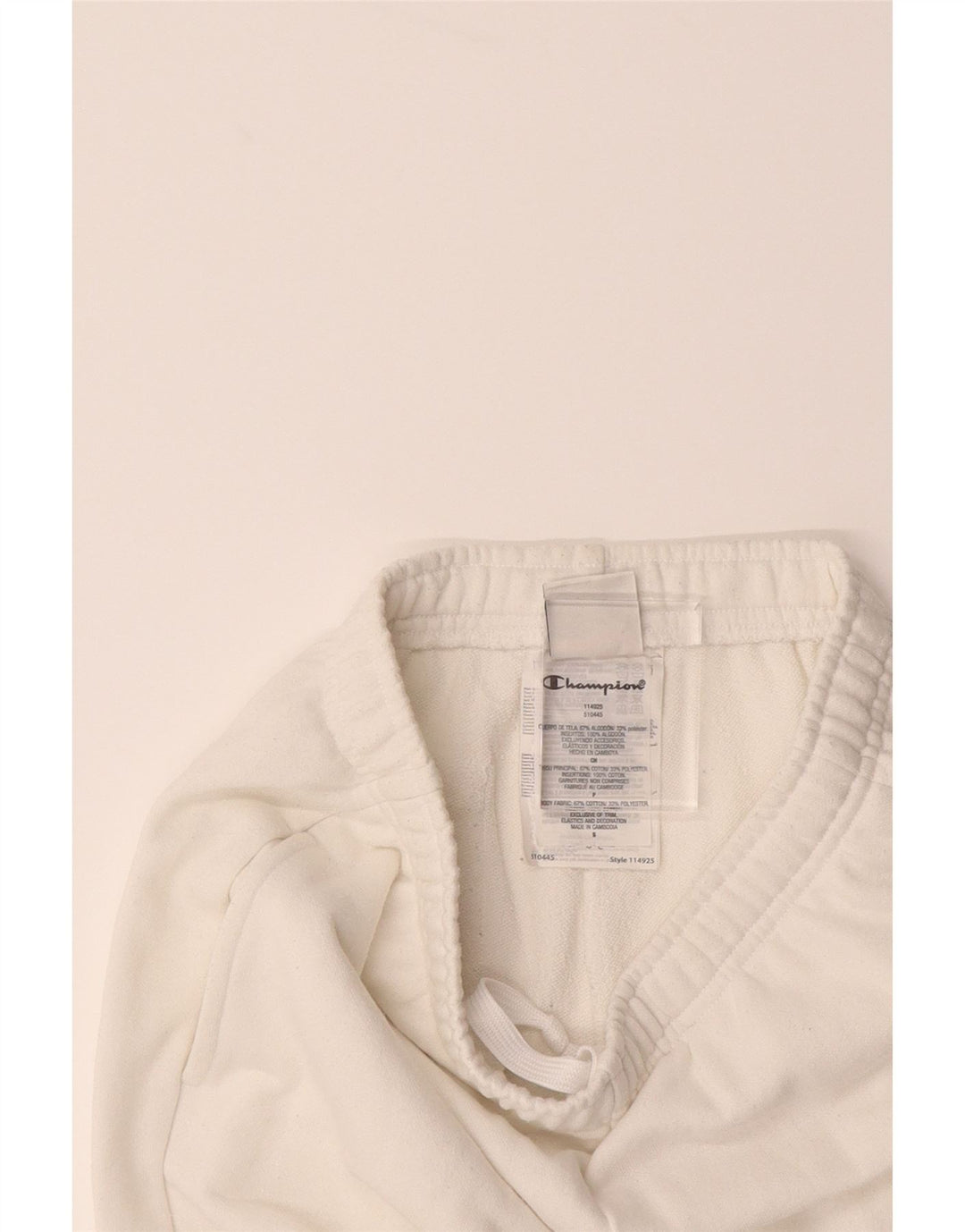 CHAMPION Mens Tracksuit Trousers Joggers Small  White Cotton