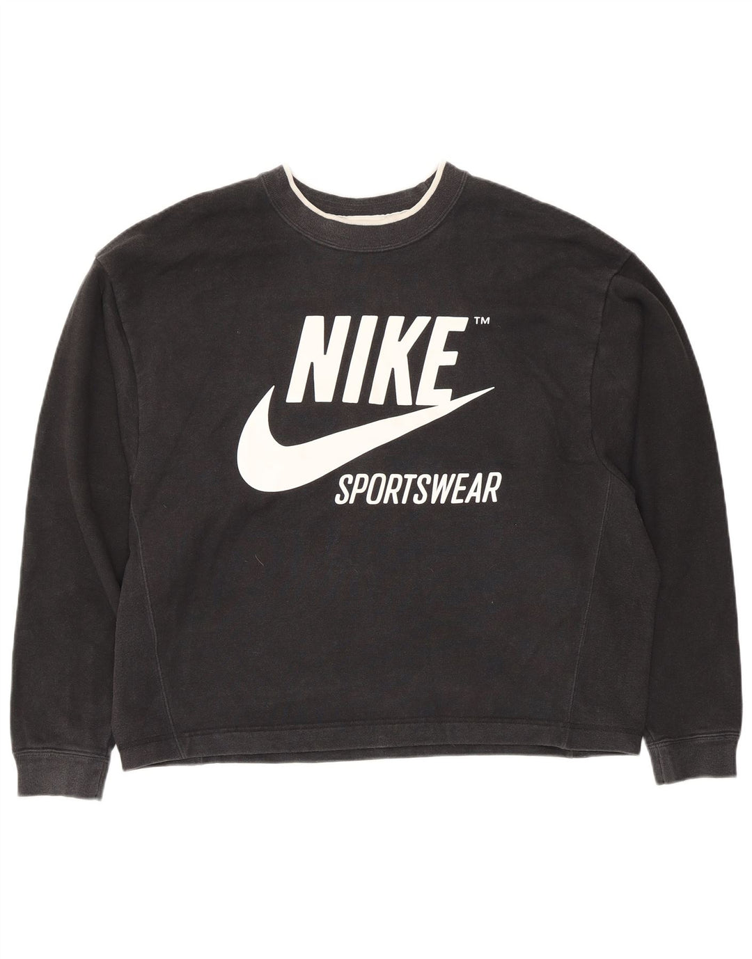 Felpa oversize da donna Nike Jumper UK 14 Medium Black Cotton