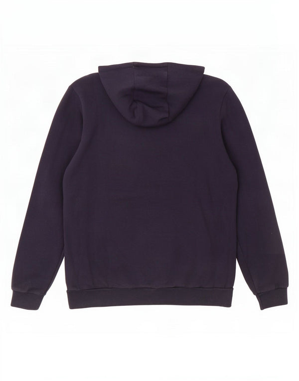 Felpa con cappuccio grafica da uomo Adidas UK 44/46 grande cotone blu navy