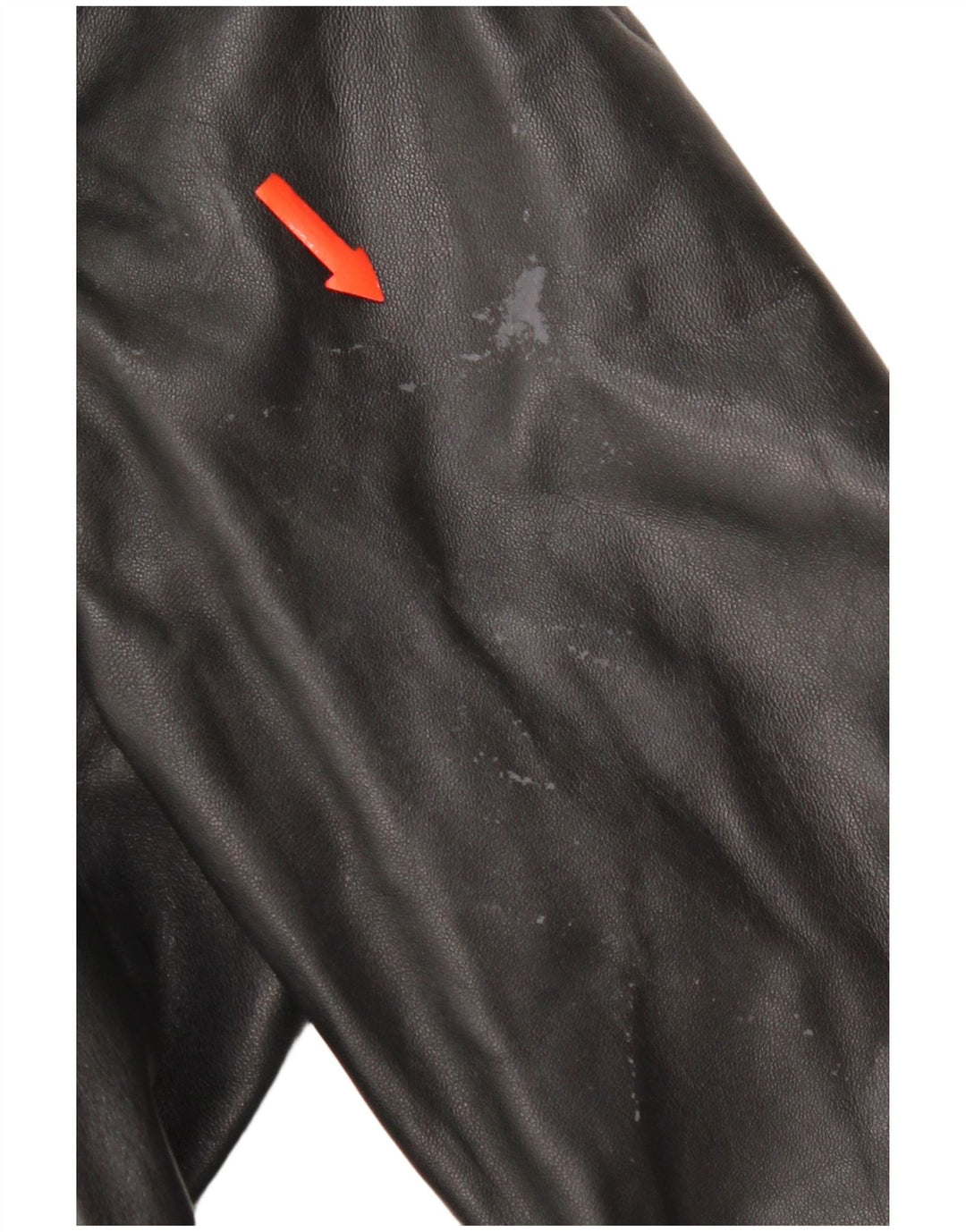 Cappotto in pelle da uomo vintage UK 38 in pelle nera media
